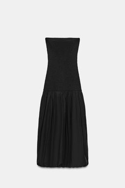 VESTIDO PALABRA DE HONOR COMBINADO / Negro - Zara фото 9
