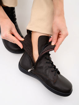 Босоногие ботинки 351.NATAbl.Темно-коричневый оттима/шерсть