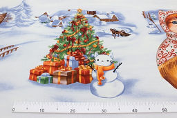 Вафельное полотно Время сказочных историй, ш.1.5м, хлопок-100%, 150гр/м.кв, раппорт 63см - Купава фото 3