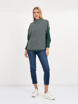 водолазка женская свободного кроя без рукавов - Glenfield фото 2