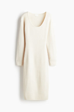 Vestido en punto de canale con escote en U - H&m фото 5