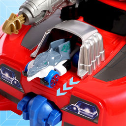 Парковка-трансформер Робот, стреляет, подвижные элементы, трамплин, 4 машинки в наборе - Simaland фото 9