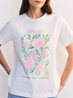 Футболка из хлопка с принтом ZR2605023425-2 / Zarina