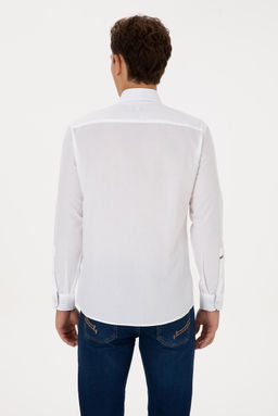 Erkek Beyaz Uzun Kollu G_mlek - U.s. polo assn фото 5