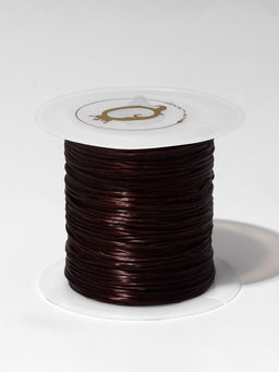 Нить силиконовая (резинка) d=1 мм, L=10 м (прочность 2250 денье), коричневая