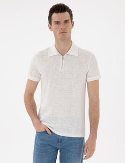 Ekru Slim Fit Ti__rt