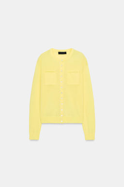 WOOL BLEND CARDIGAN WITH POCKETS - Zara фото 14