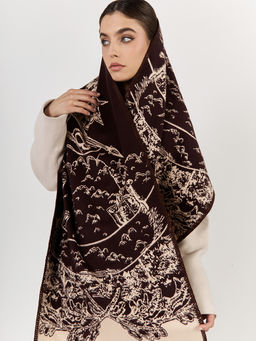 в составе ШЕРСТЬ  и КАШЕМИР Большой, мягкий, теплый  двусторонний палантин - Tantino фото 6