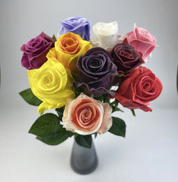 Роза силиконовая ароматизированная 55см, цвет белый - Aopen фото 12