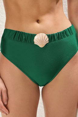 TRENDYOLMILLA Yesil Yuksek Bel Deniz Kabugu Aksesuarl? Regular Bikini Alt? TBESS25BA00028  фото 3