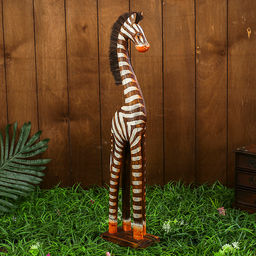 Сувенир "Зебра" дерево 14х8х60 см