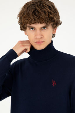 Мужской темно-синий базовый свитер - U.s. polo assn фото 2