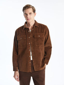 Rahat Kal?p Uzun Kollu Kadife Erkek G?mlek