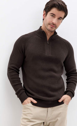 Джемпер Primm P421-15-4702 из хлопка с шерстью коричневый фото 9