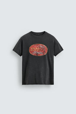 CAMISETA LAVADA SAN JUAN PUERTO RICO / Negro