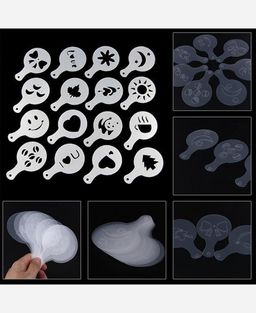 Набор трафаретов кулинарных для украшения выпечки и кофе, 16 шт 9046232 - Yiwu youda import & export co фото 2