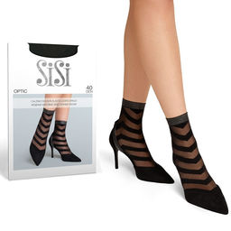 (SiSi) Optic 40 (нос)(в полоску, резинка с люрексом)