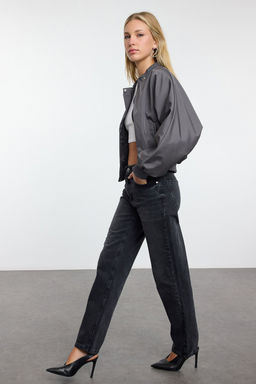 Siyah Normal Bel Straight Jeans TWOAW25JE00088 - Trendyolmilla фото 2
