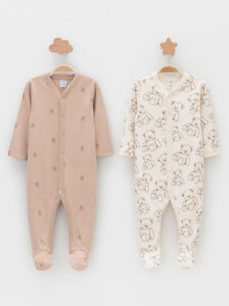 К 6025-2уп/молочный Н060,бежевый Н064 набор комбинезон (слип) яс