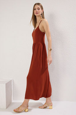 TRENDYOLMILLA Kiremit Genis Paca Dokuma Tulum TWOSS25TU00002  фото 2