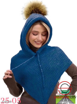 Женская шапка с натуральным помпоном - Bruno фото 7