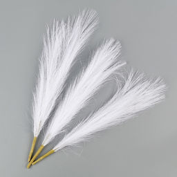 Сухоцветы искусственные «Пампасная трава», 43 см, 3 шт., белый