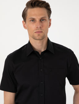 Siyah Regular Fit Uzun Kollu Basic G_mlek