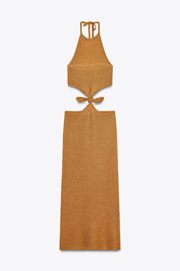 HALTER KNIT DRESS WITH CUT OUT DETAIL - Zara фото 2