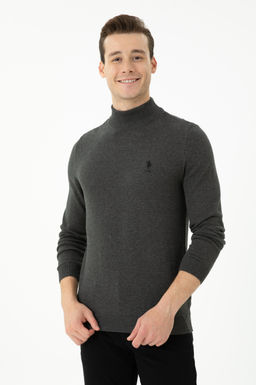 U. S. Polo Assn Мужской базовый свитер антрацитового меланжа - U.s. polo assn фото 15