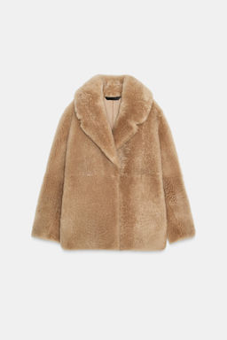ZW COLLECTION NATURAL SHEEPSKIN COAT - Zara фото 7