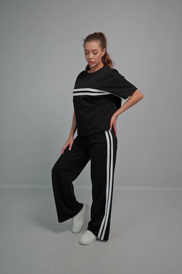 Женский костюм оверсайз из футера двухнитки Happyfox  фото 5