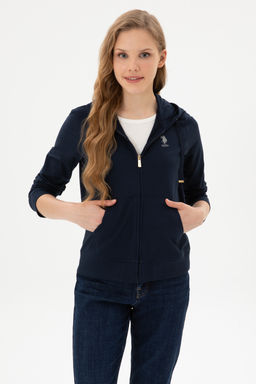 Kad_n Lacivert Sweatshirt Sepette S_rpriz _ndirim - U.s. polo assn фото 8