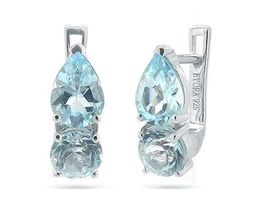 Серьги из серебра топаз, Люсен