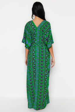 Yesil Etnik Desenli Kimono&Kaftan TBESS23KM00093 - Trendyolmilla фото 4