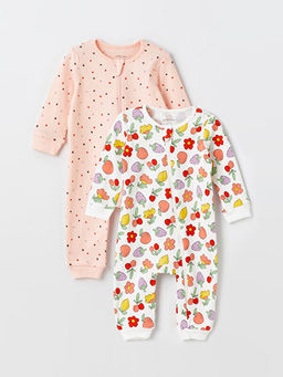 Bisiklet Yaka Uzun Kollu K?z Bebek Fermuarl? Tulum 2li