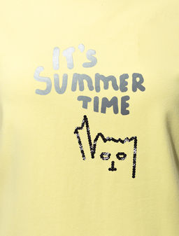 VILATTE / Футболка из премиального хлопка с принтом пайетками  фото 3