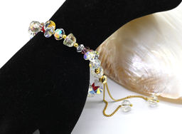 Браслет из циркона цв.хрусталь хамелеон, 16см