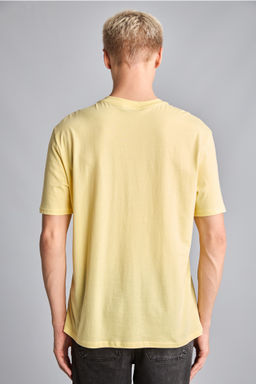 %100 Pamuk Regular Fit K_sa kollu Bask_l_ Ti__rt