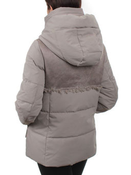 23-696 GRAY/BEIGE Куртка зимняя женская (холлоффайбер 150 гр., искусственная дубленка) - Fashion фото 6