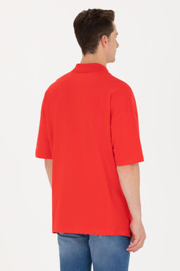 U. S. Polo Assn Мужская красная футболка-поло оверсайз - U.s. polo assn фото 6