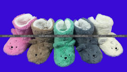 Цена за 2 пар. 2 ПАРЫ - Носки-САПОЖКИ детские с мехом Мордочки ВЫСОКИЕ длина подошвы 17-18 см