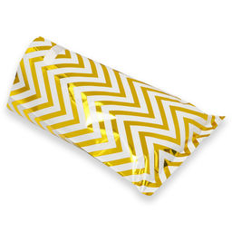 Цена за 2 шт. Набор подарочных пакетов, металлизированный, "Зиг-заг" золотой 17х25 см , 20 микрон 10 шт набор