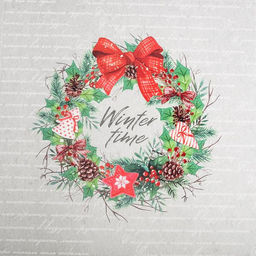 Цена за 5 шт. Коробка для кондитерских изделий новогодняя с пластиковой крышкой Winter time, 21×21×3 см