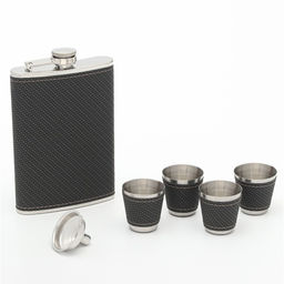 Подарочный набор 6 в 1: фляжка 270 мл, 4 стопки по 40 мл, воронка - Simaland фото 2