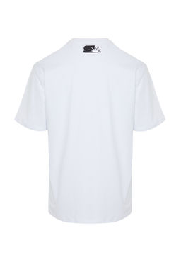 Siyah Oversize/Genis Kesim Yaz? Bask?l? Renk Bloklu %100 Pamuklu K?sa Kol T-Shirt TMNSS24TS00129 - Trendyolmilla фото 8