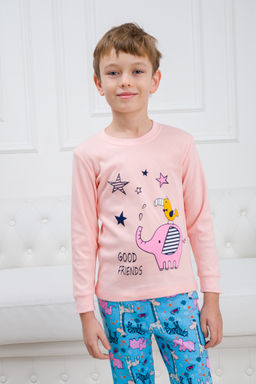 Пижама детская из интерлока Улыбка розовый слон - Амадэль фото 7