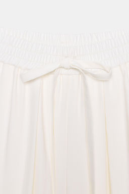 PANTAL?N FLUIDO BAJO AJUSTABLE SET / Blanco roto - Zara фото 8