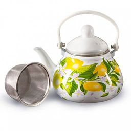 EM-131X1/62 Чайник эмалированный с фильтром из нерж.стали "Лимоны" 1,3л (8)