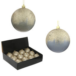 Набор из 12шт Украшение новогоднее Шар "Алмазная роскошь", D 8 см, L35 W27 H8,5 см