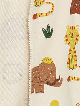 Kap??onlu Uzun Kollu Bask?l? Erkek Bebek 2li Tak?m - Waikiki фото 3